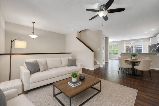 Living Room/Kitchen- Virtually Staged