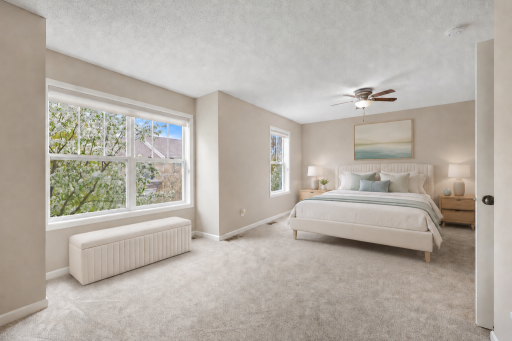 Bright Primary Bedroom - Virtually Staged