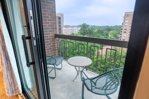 Nice balcony for enjoying morning coffee.