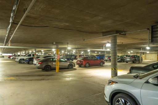 Unit includes one parking spot in the underground, heated garage.