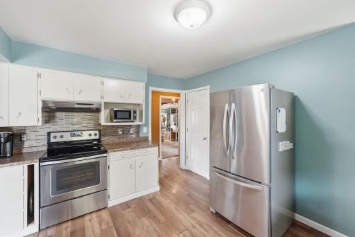 Large Kitchen with Stainless Steel Appliances