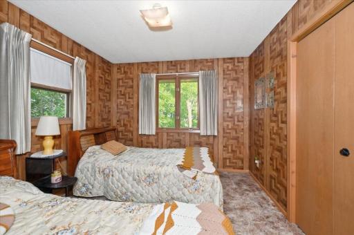Third bedroom. The paneling is so unique and cool!