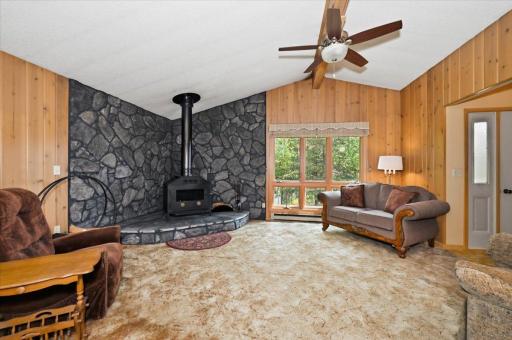 There's a lot of natural light throughout the home, especially in the living spaces.