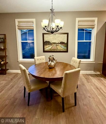 Nice size dinning area for a small or large table.