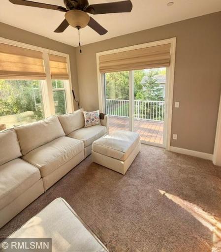 A four season porch is your own private oasis. Leading right out to the private quiet deck.