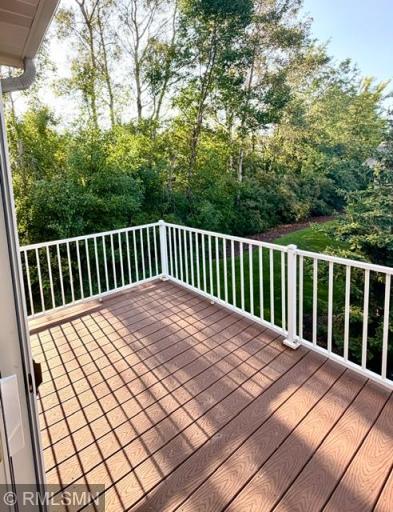 Nice size deck to have a table and chairs. Grilling space or just a nice outside space for an evening beverage or a morning read.