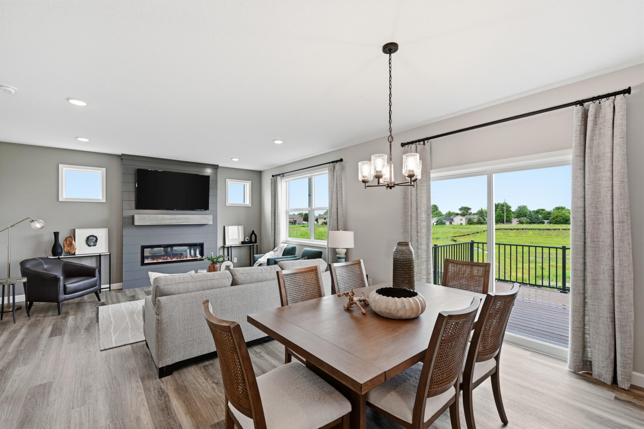 Dining area - photos of a staged, completed model, of the same floorplan for illustrative purposes.