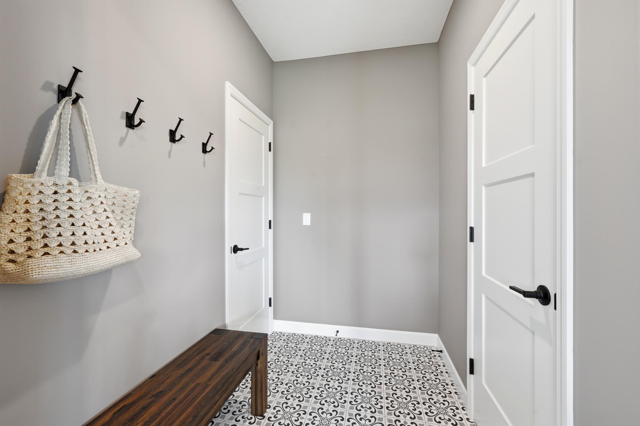 Mudroom - photos of a staged, completed model, of the same floorplan for illustrative purposes.