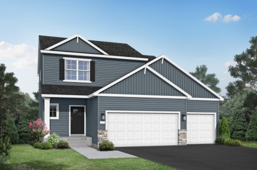 Hillcrest B floorplan - rendering for illustrative purposes