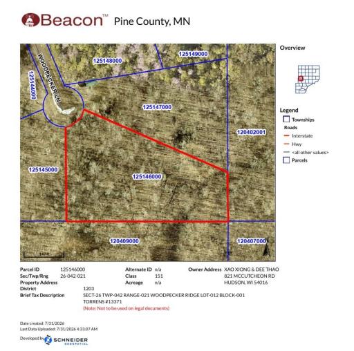 TBD Woodpecker Lane, Sandstone, MN 55072