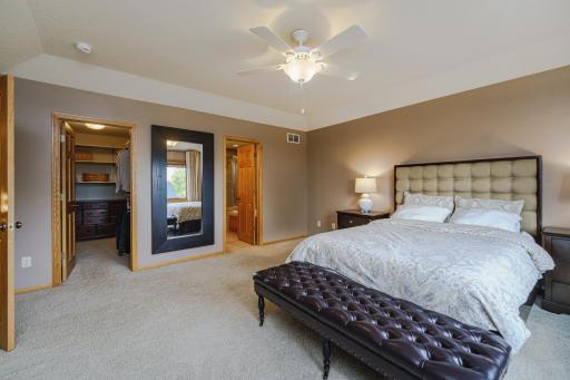 There is a full en suite bath and a walk-in closet.