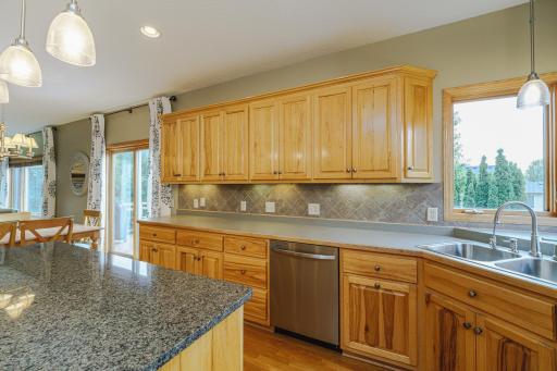 A tile backsplash dresses up this space, which also has updated stainless appliances. The dishwasher is new as of February 2026.