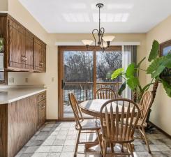 separate dinette area leads to large deck