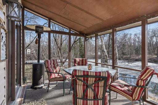 spacious screen porch