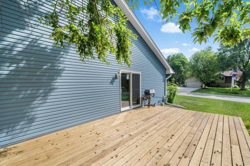New deck off of the dining room on the main level.