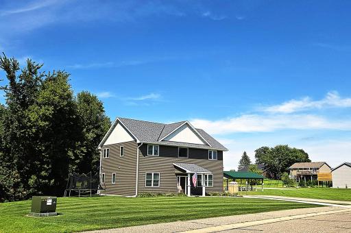 Large lot with slab on grade 2 story home