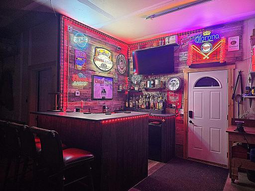 Bar setup with granite countertops!
