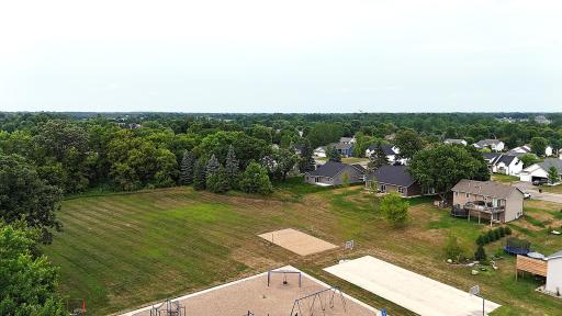 Along with the large green space the Southbrook playground features a basketball and sand volleyball court.