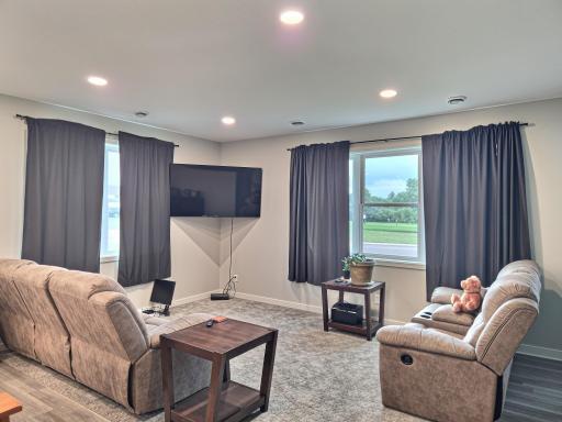 Living room with views of the #7 green