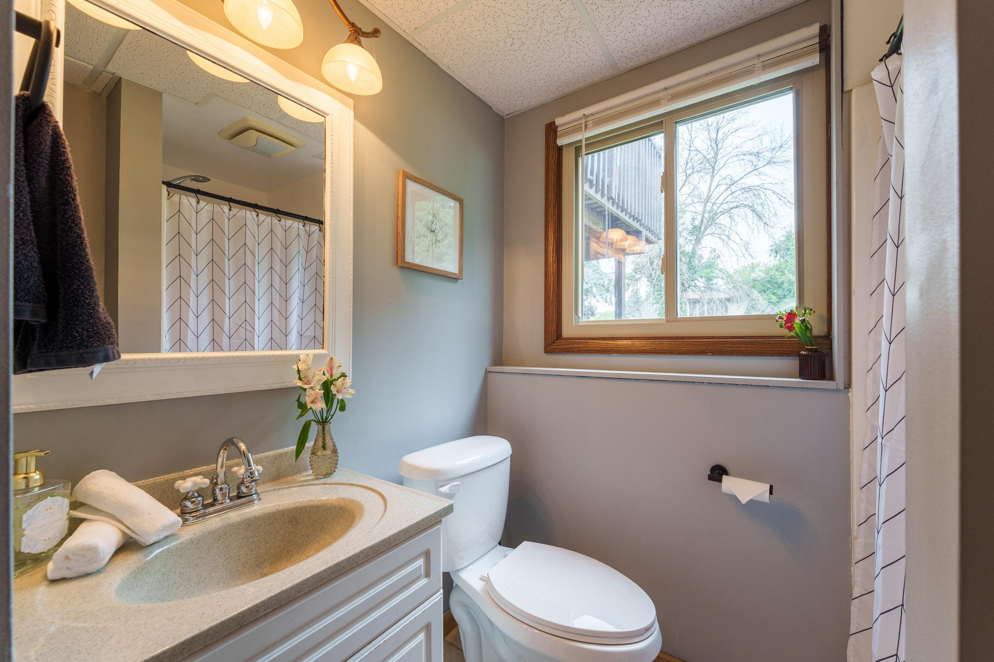 The dimensions for the 3/4 bathroom are 7.5 x 7.