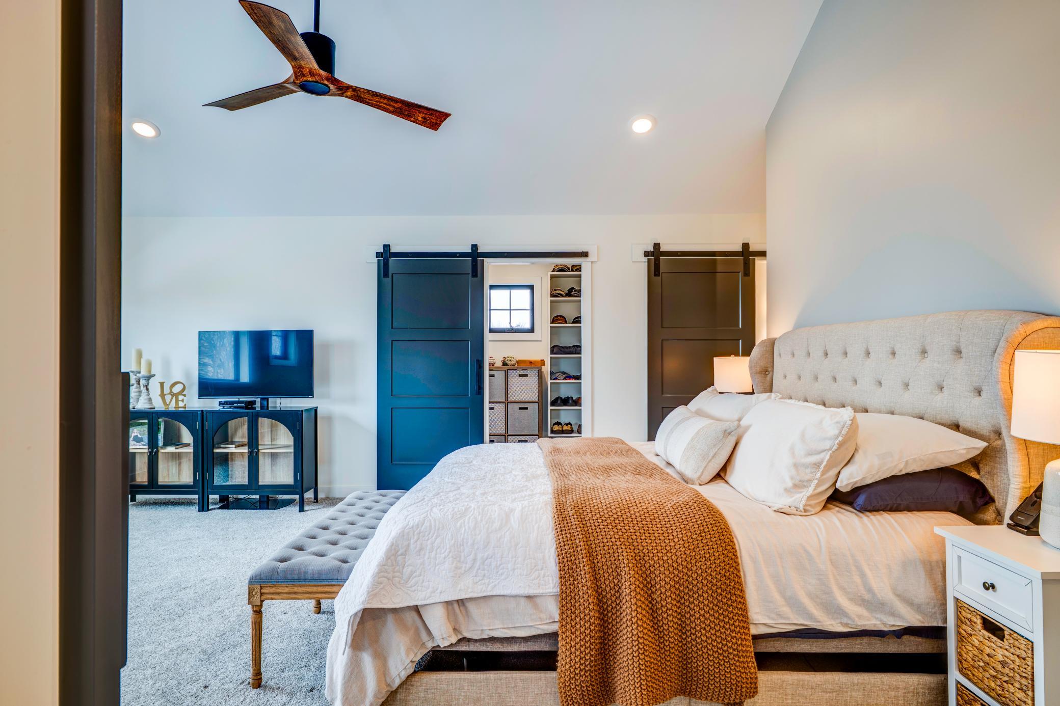 Large Primary suite with walk in closets and private bathroom