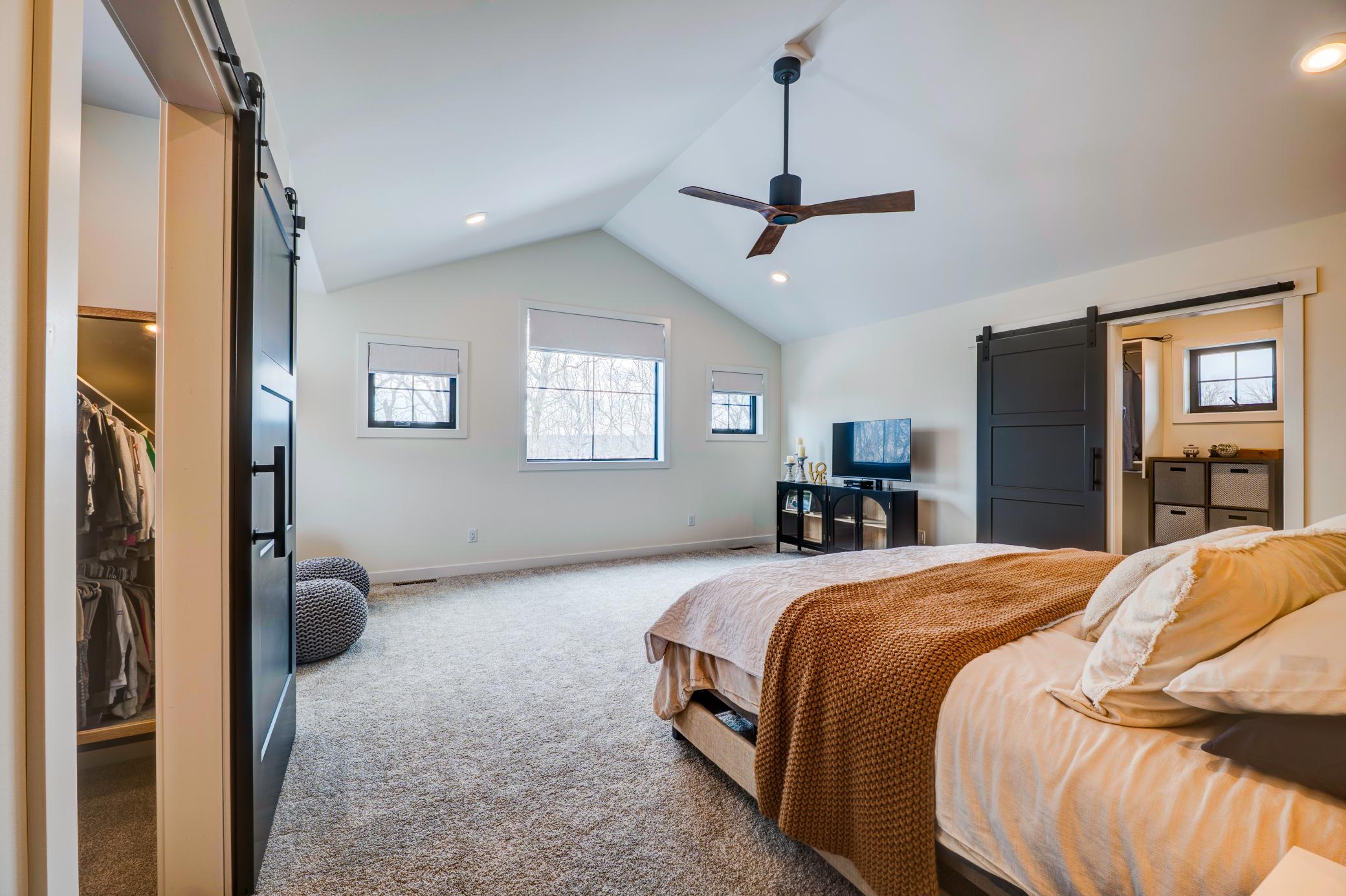 The large primary suite is a private oasis with 2 large walk in closets.
