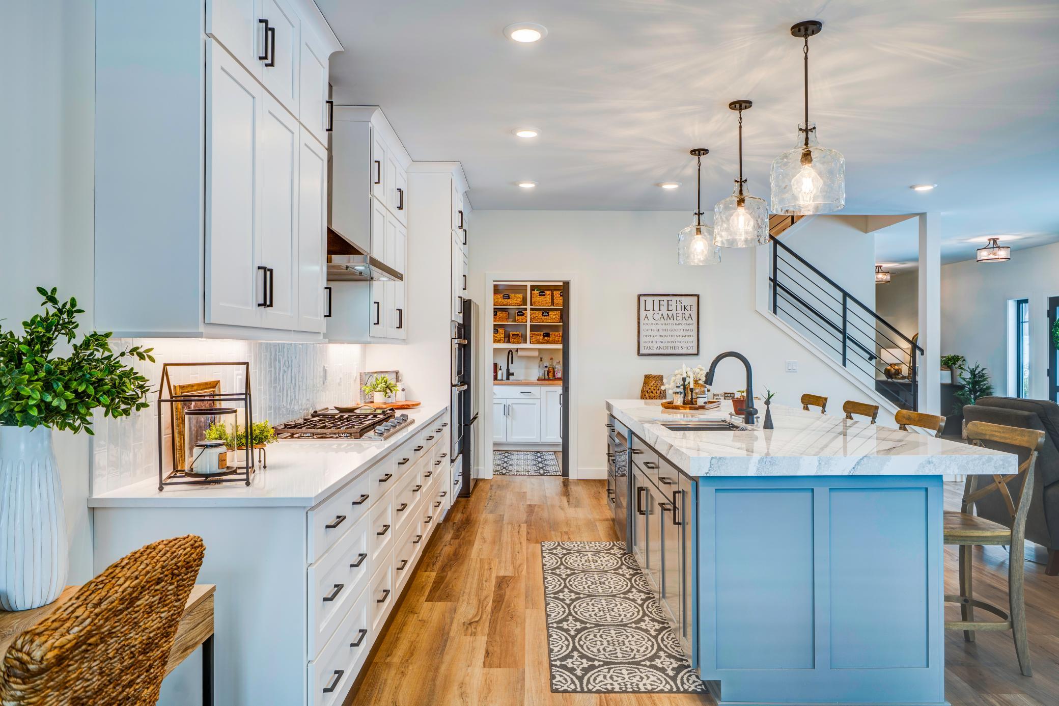 Custom built cabinetry with convenient drawer storage