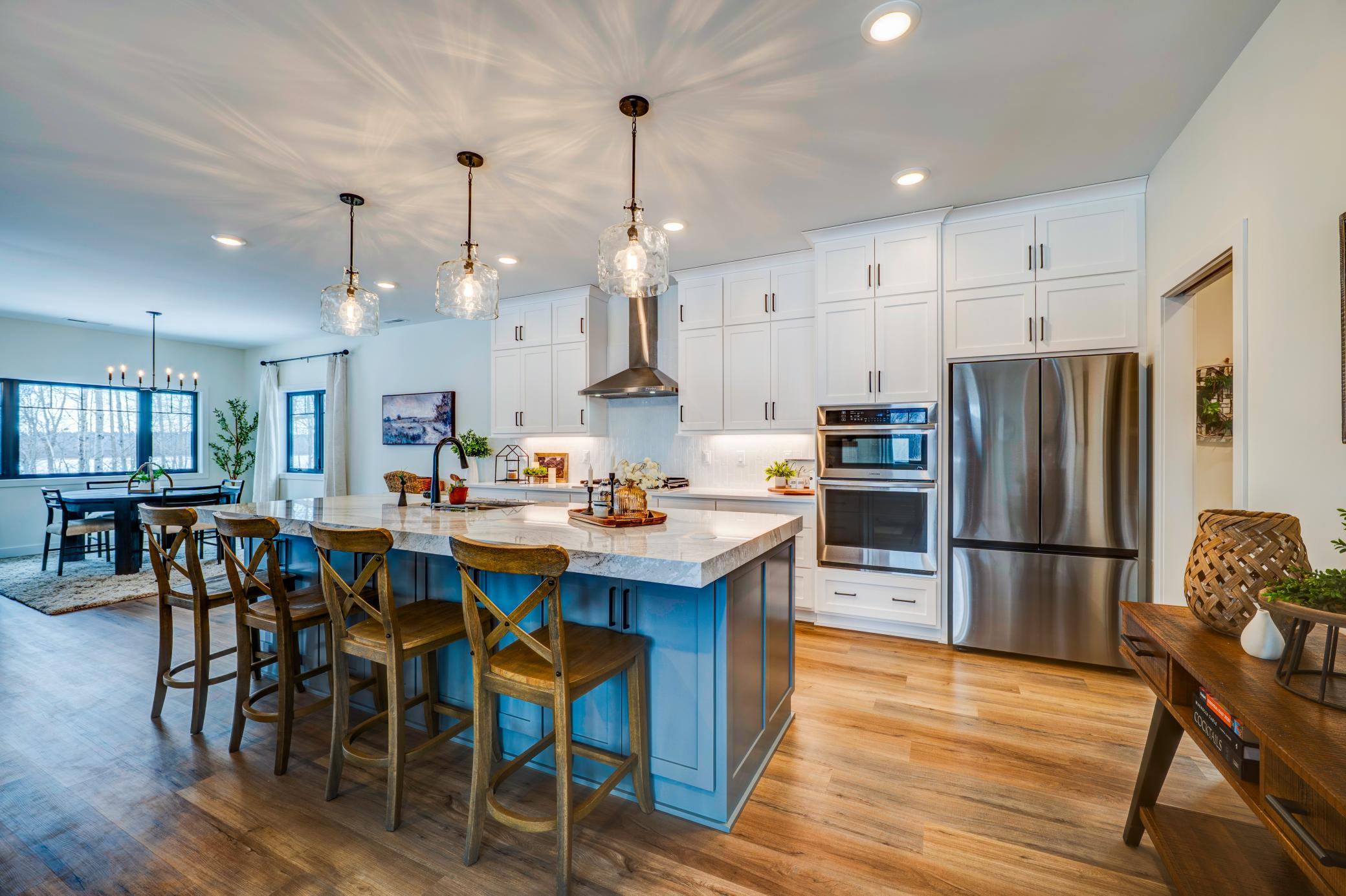 Cambria countertops, stainless appliance package