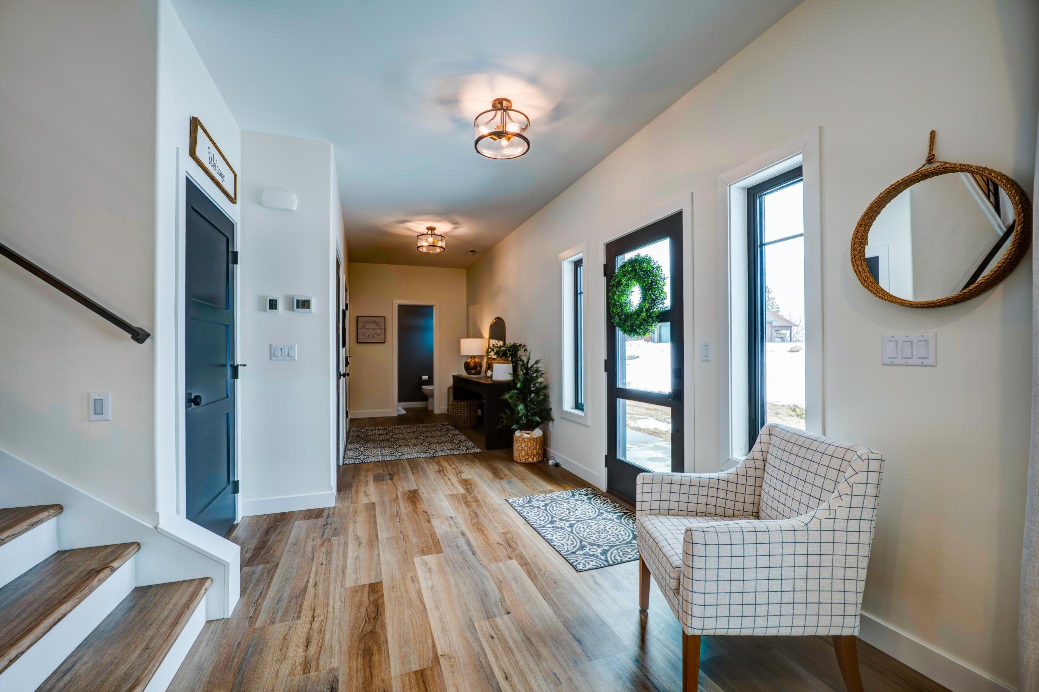 Large Entryway with a 1/2 bath just off the attached garage.