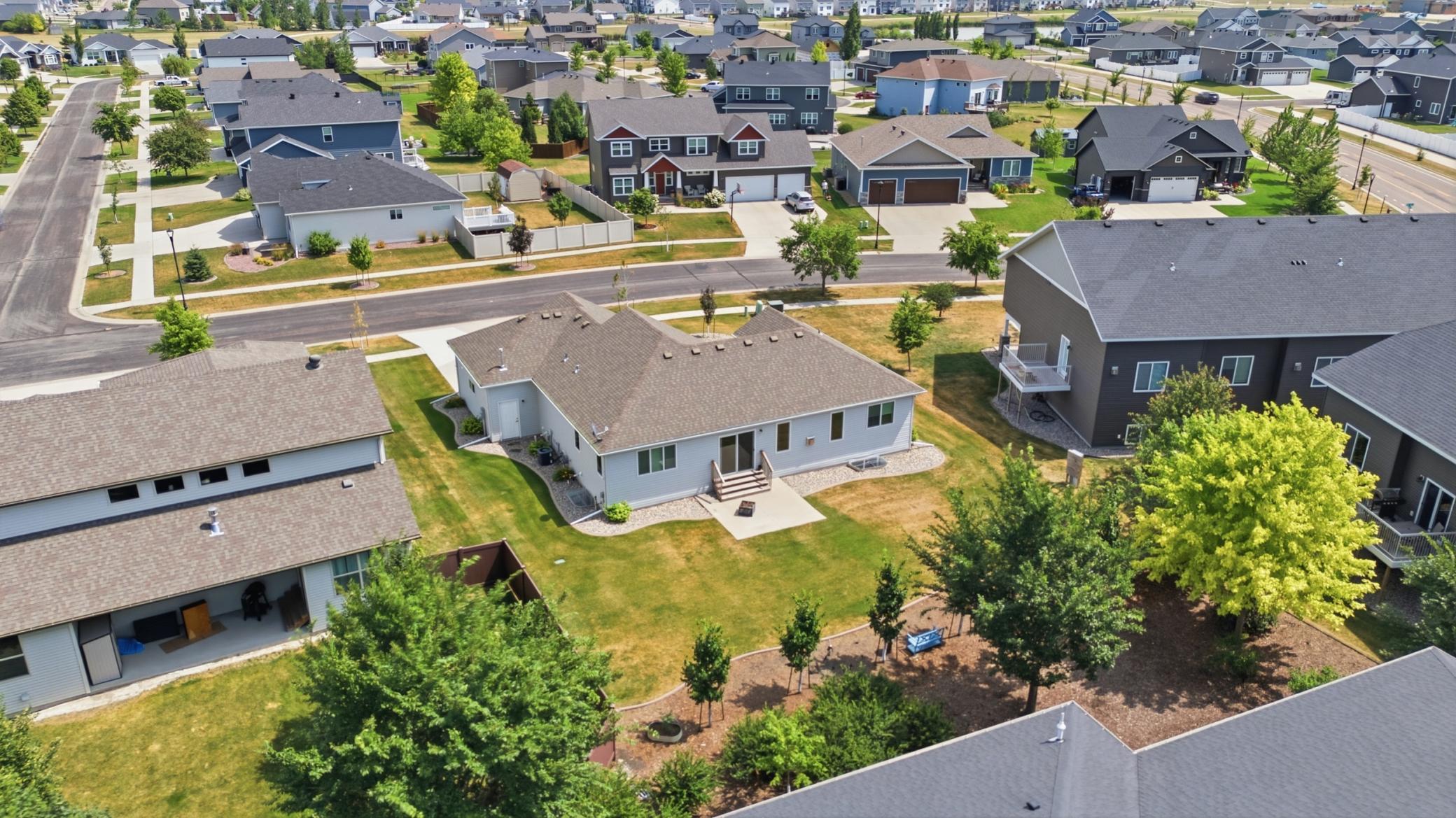 arial view back yard
