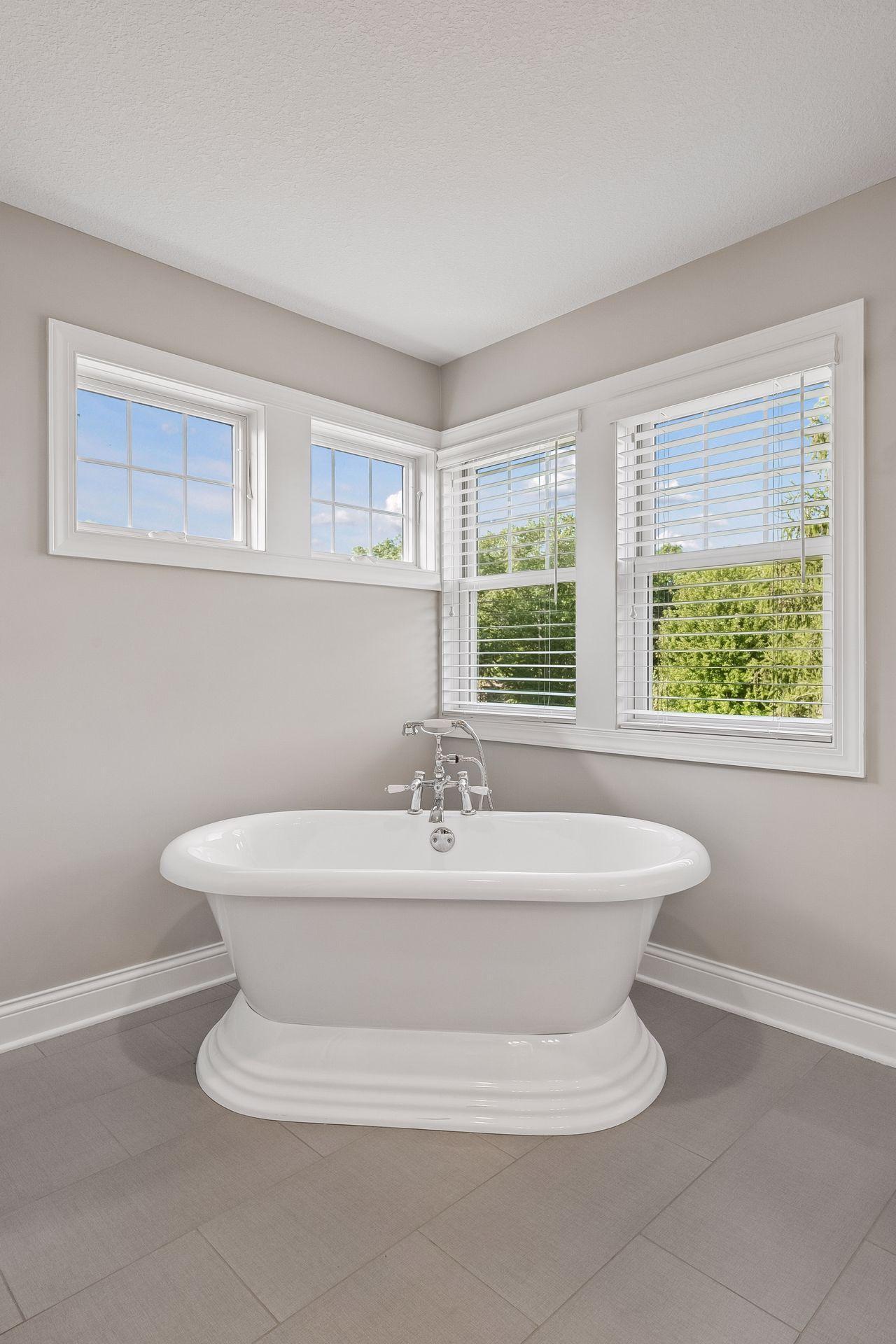 Clawfoot tub in master bath