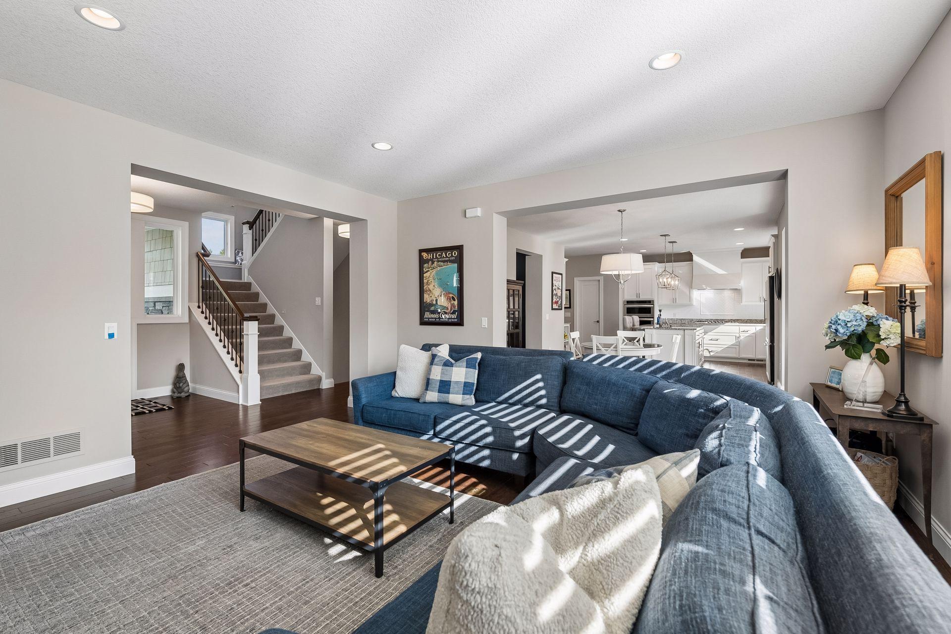 Family room opens into informal dining room & kitchen