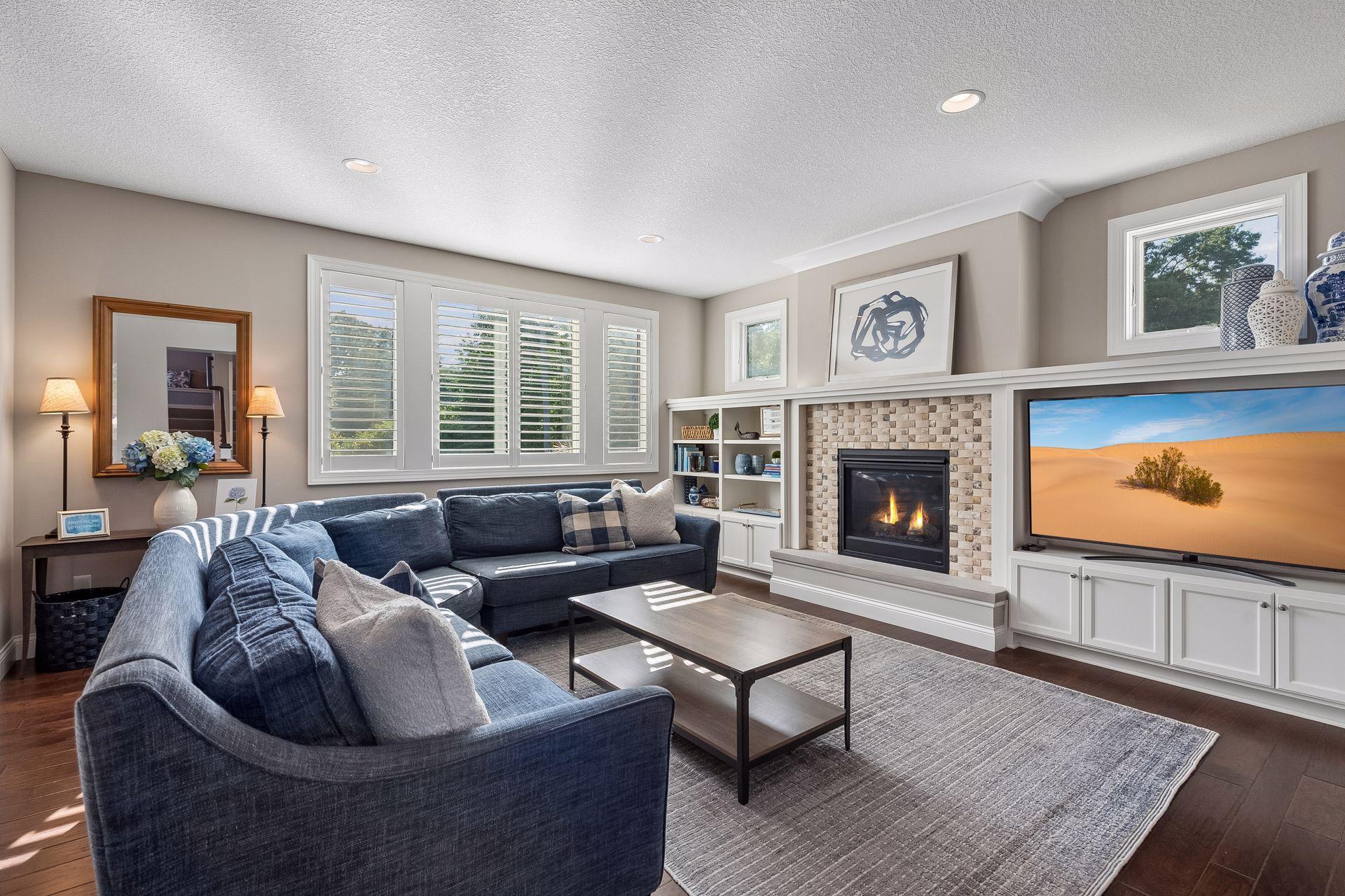 Family room with tons of natural light