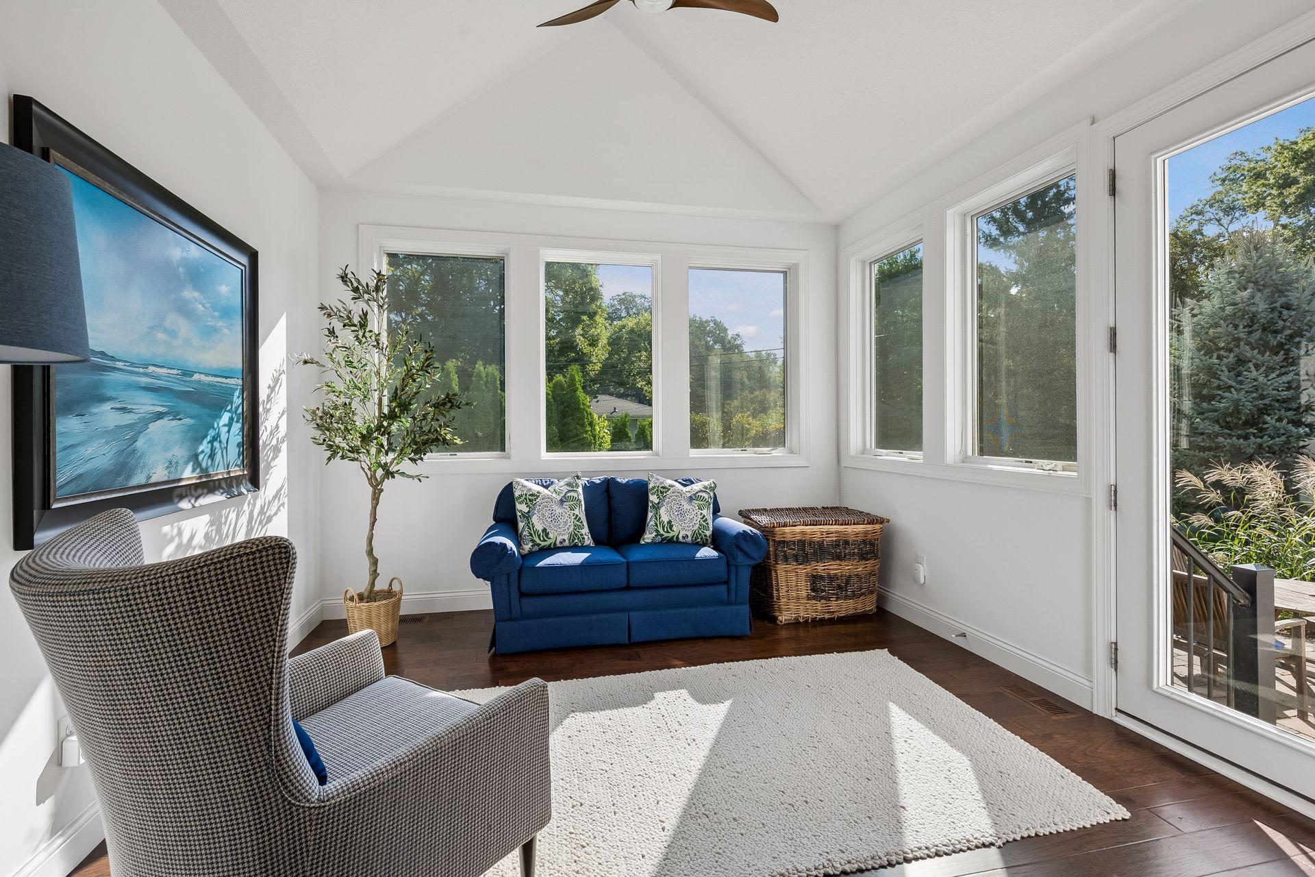 Sunroom on main floor