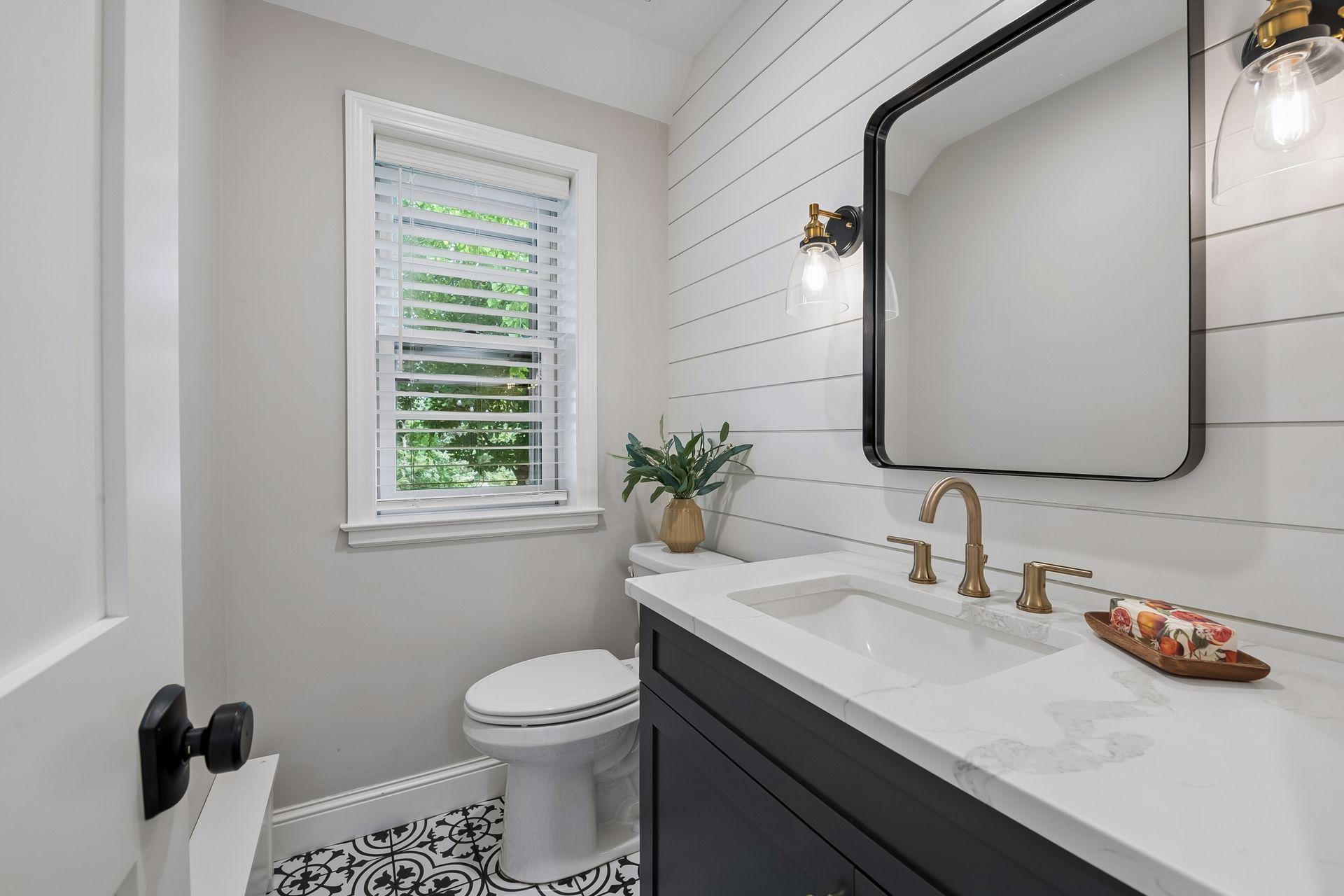 completely new 1/2 bath on main level