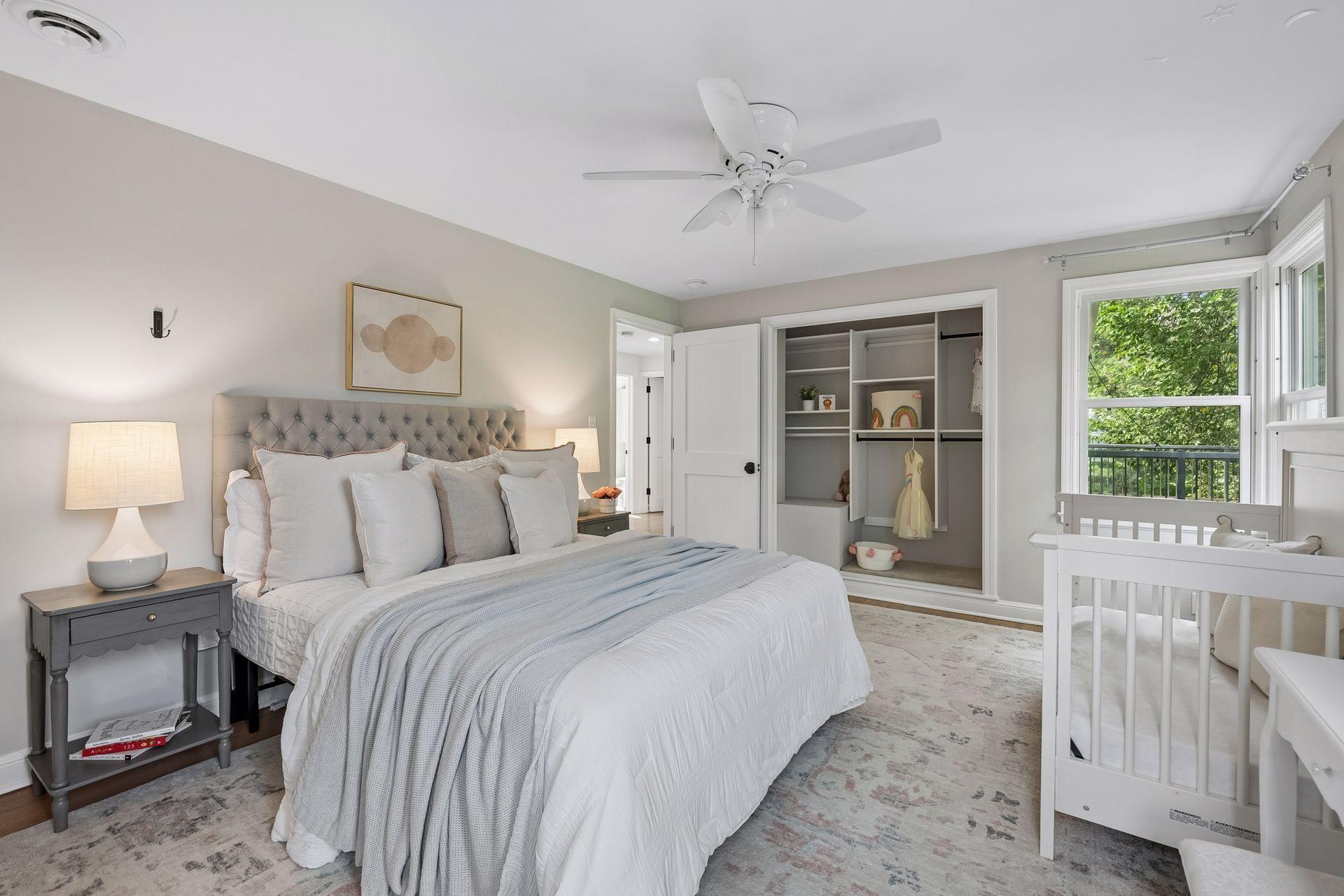 One of the 3 bedrooms on upper level