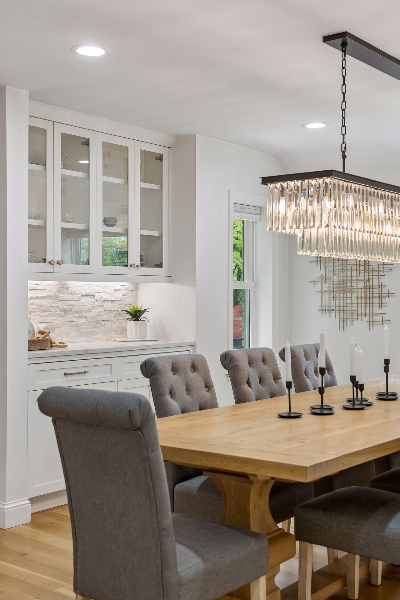 Complete renovation of the formal dining area.