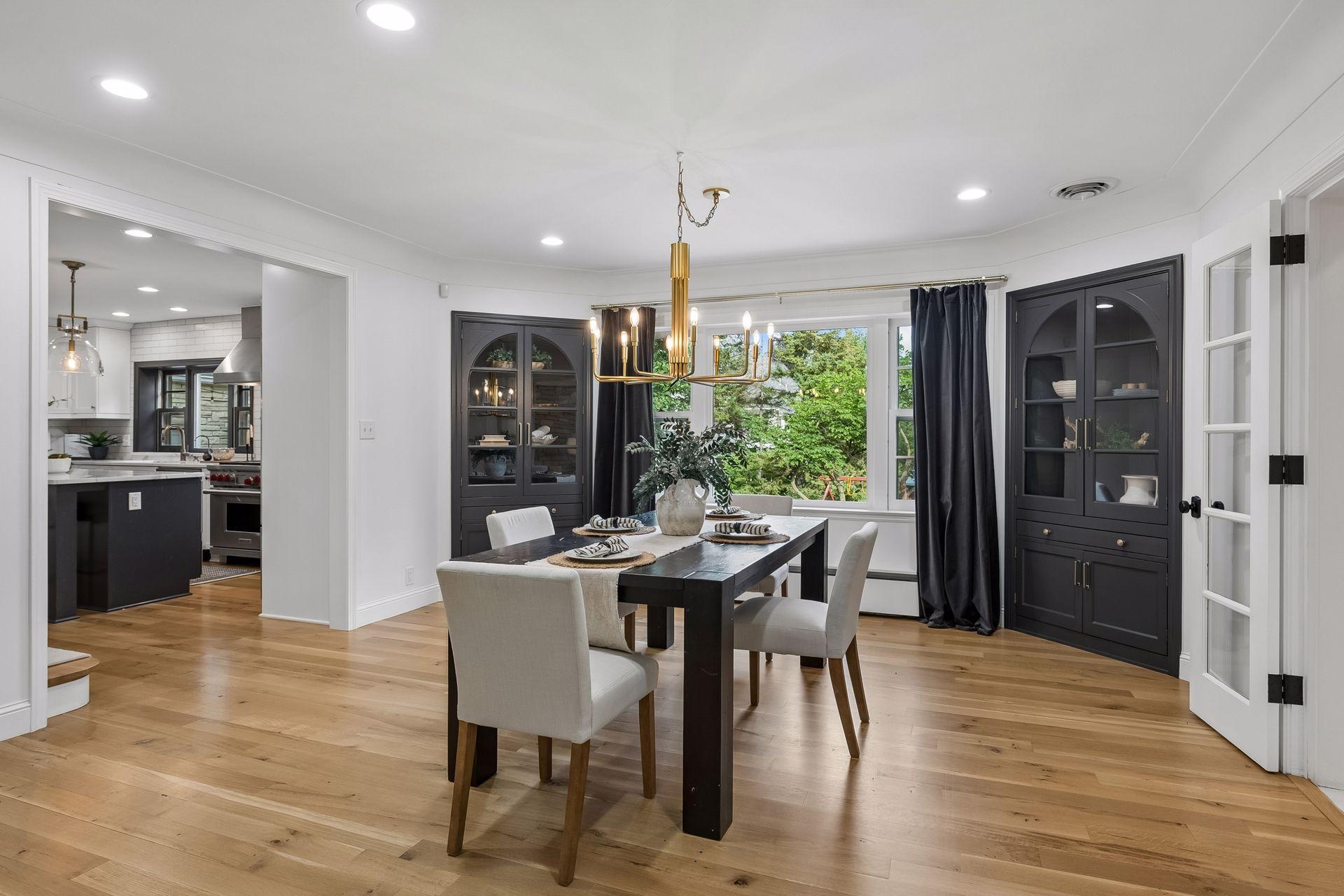 Informal dining adjacent to kitchen
