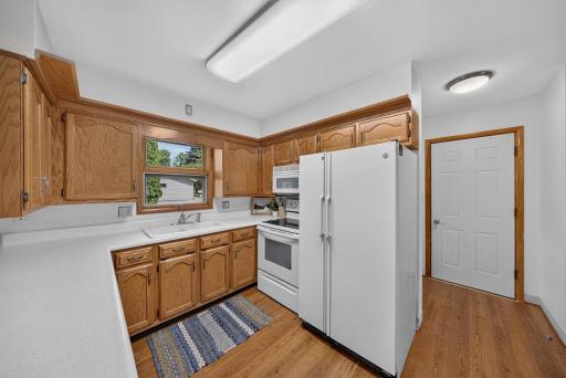 Kitchen with lots of cabinets and storage!