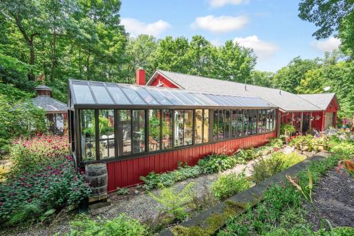 Greenhouse. Convenient entry through the kitchen or patio
