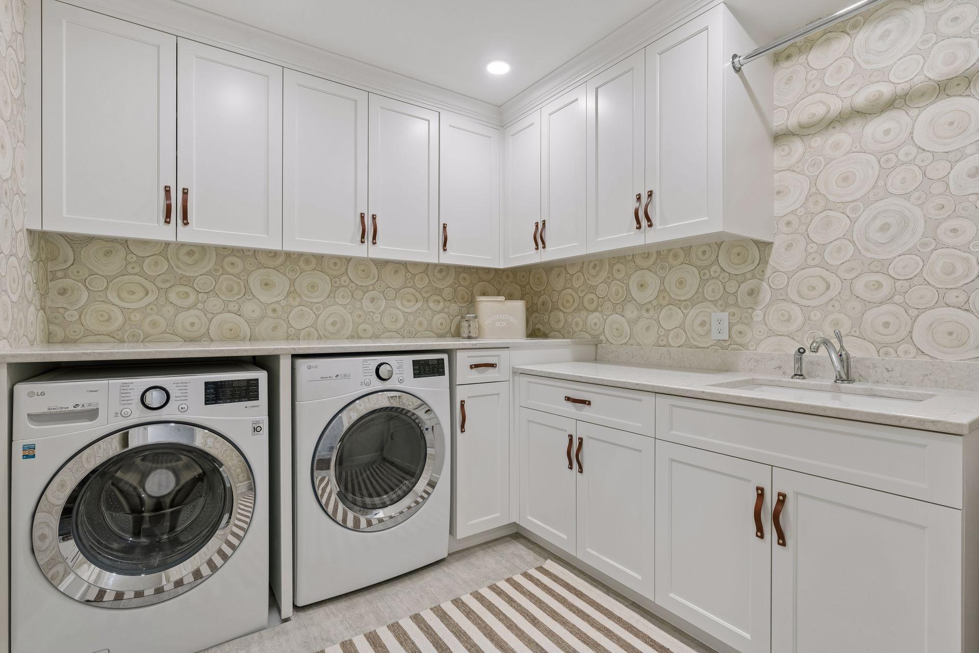 upper level laundry with MORE storage