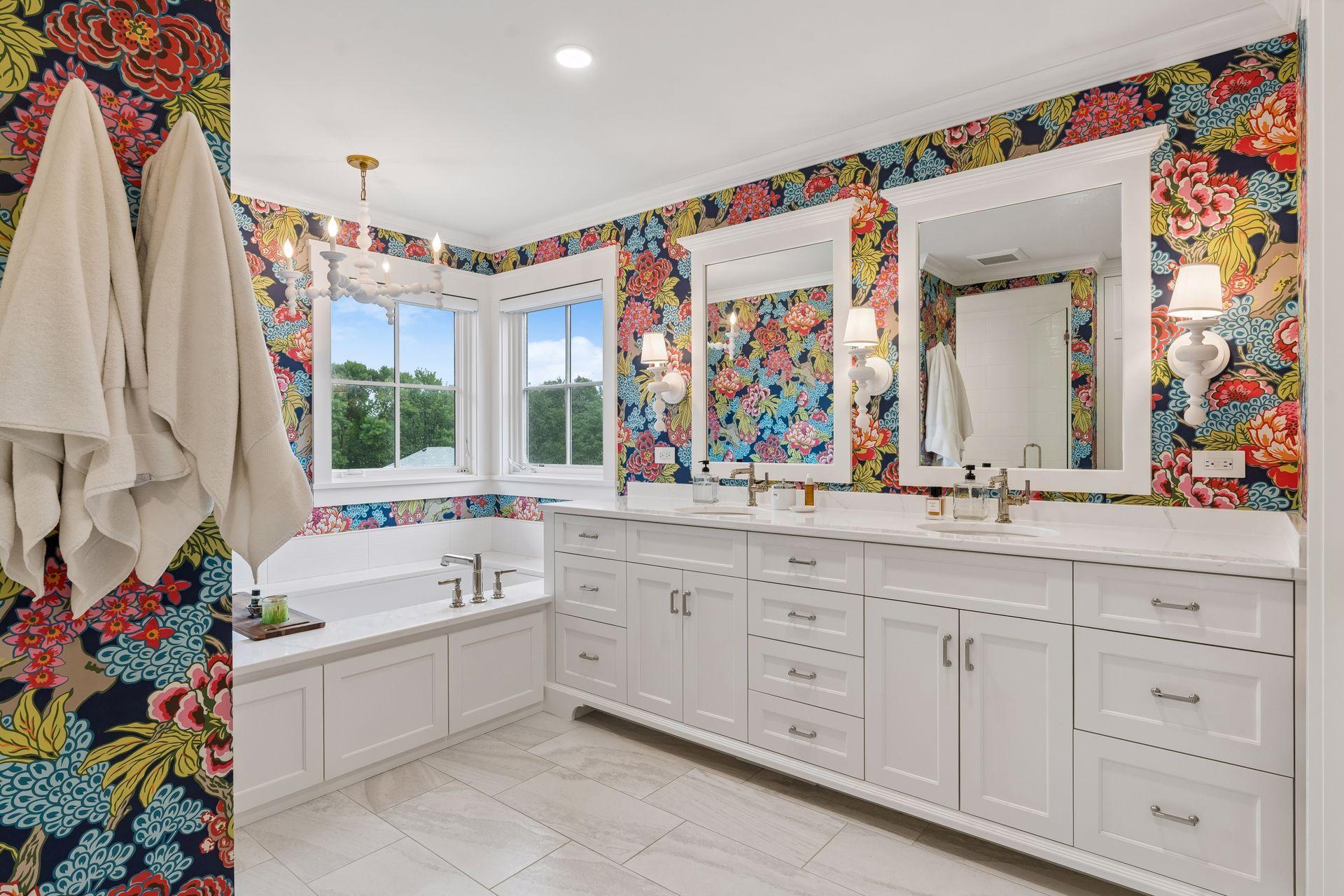 primary bath with soaking tub, large walk in shower, heated floors and MORE storage