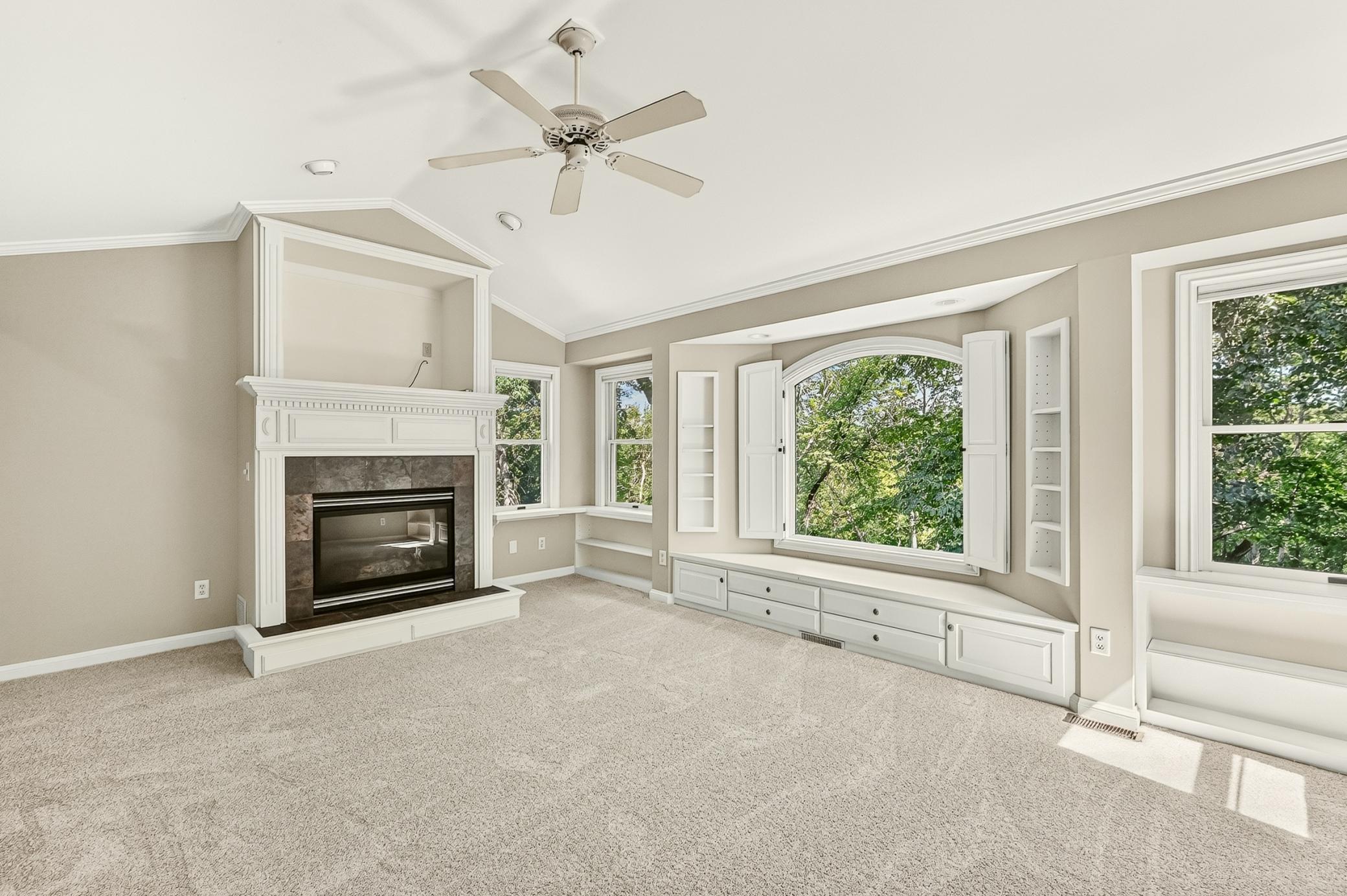 Primary Bedroom. Amazing view with fireplace