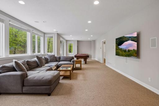 The walkout lower level is light and bright and ready for entertaining.