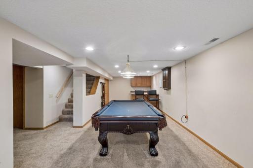 The pool table and equipment can stay with the home!