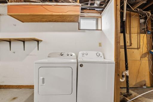 Laundry for the main floor unit is in the basement