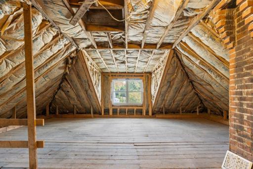 Upstairs attic. Dormer addedâ¦.just use your finishing touches to create a master suite or 2nd family room! Attic is plumbed for future bathroom!!