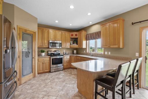 Large Kitchen with lots of Cabinets and Walk-In Pantry