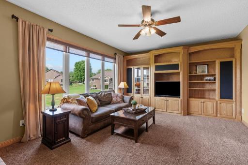 Main Floor Great Room with Beautiful Build-In Wall Unit