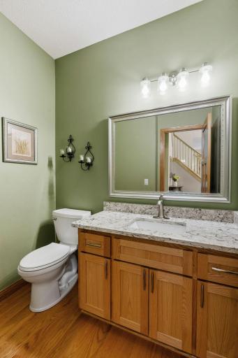 Main floor powder bath with granite counterspg